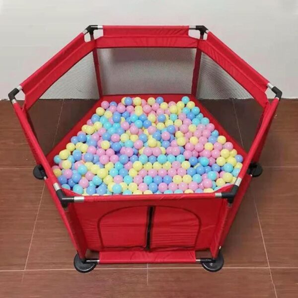 Corral De Juegos Hexagonal Rojo Úpale vista frontal