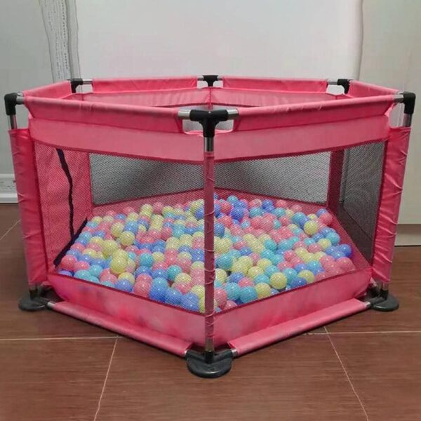 Corral De Juegos Hexagonal Rosa Úpale vista frontal