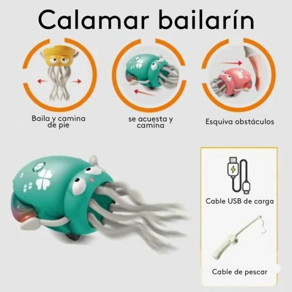 Juguete Pulpo Bailarín Verde Úpale partes