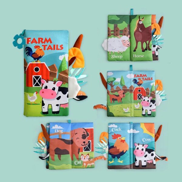 Libro De Tela Sensorial Granja Úpale diseño interno