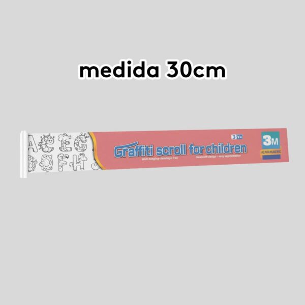 Rollo De Papel Para Colorear Letras 30cm x 3 metros medida