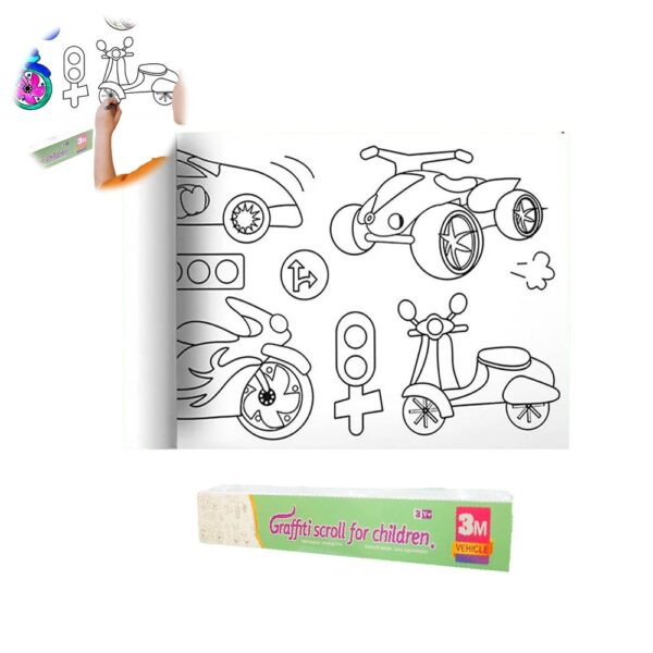 Rollo De Papel Para Colorear Pista De Autos 30cm x 3 metros