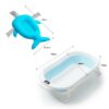 Bañera para Bebé Retráctil Celeste B01 + Malla Celeste Ballena + Termómetro medidas nuevo