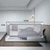 Baranda de cama para protección de bebés Gris 196 x 60 cm Úpale Medidas