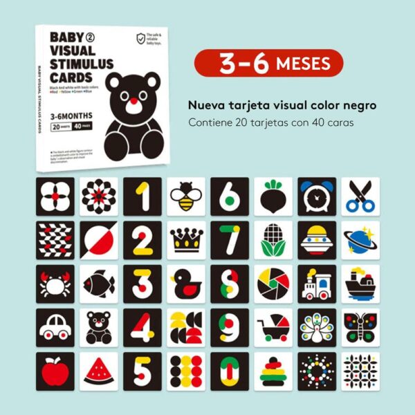 Tarjetas Didácticas Números (Flashcards) 3-6 Meses Úpale diseño