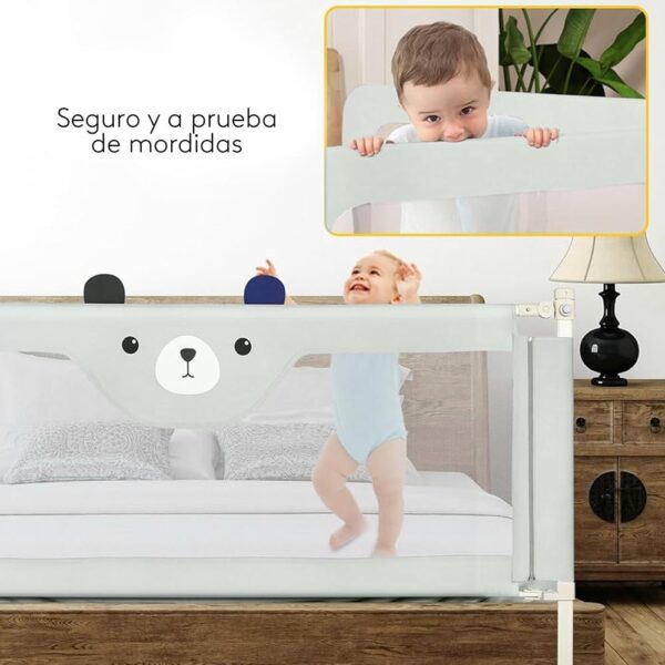 Baranda De Cama Oso Gris 150cm x 64cm Úpale seguro