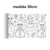 Rollo De Papel Para Colorear Mundo Princesa 30cm x 3 metros medida