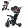 Coche Triciclo Negro Gatito Espacial 7 En 1 Plus Úpale