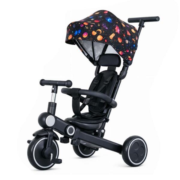 Coche Triciclo Negro Gatito Espacial 7 En 1 Plus Úpale solo