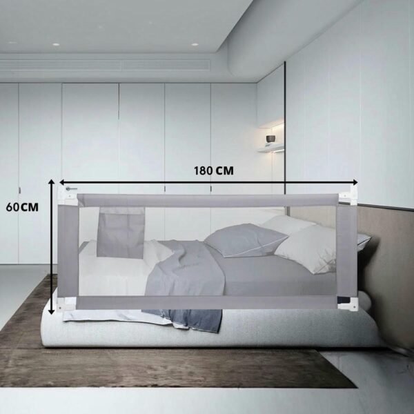 Baranda De Cama Gris 180 x 60cm Regulable Úpale medidas