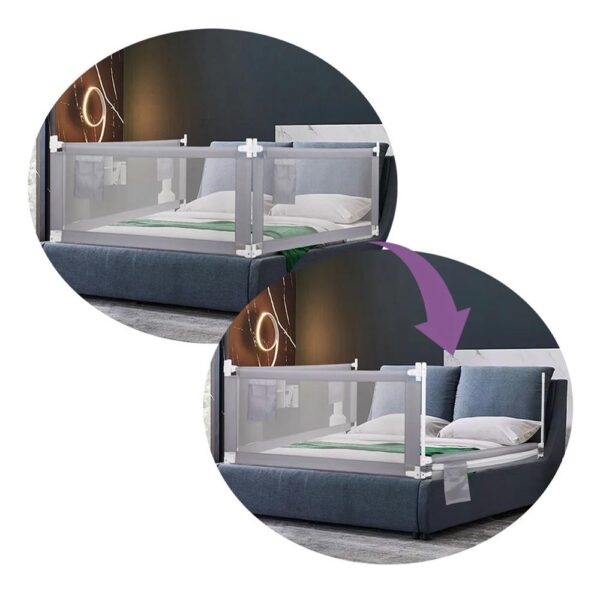 Baranda De Cama Gris 180 x 60cm Regulable Úpale uso en cama