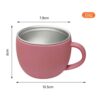 Taza Acero Inoxidable Rosa medidas