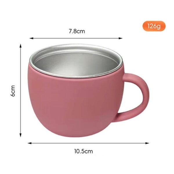 Taza Acero Inoxidable Rosa medidas