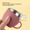 Taza Acero Inoxidable Rosa limpieza