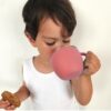 Taza Acero Inoxidable Rosa uso