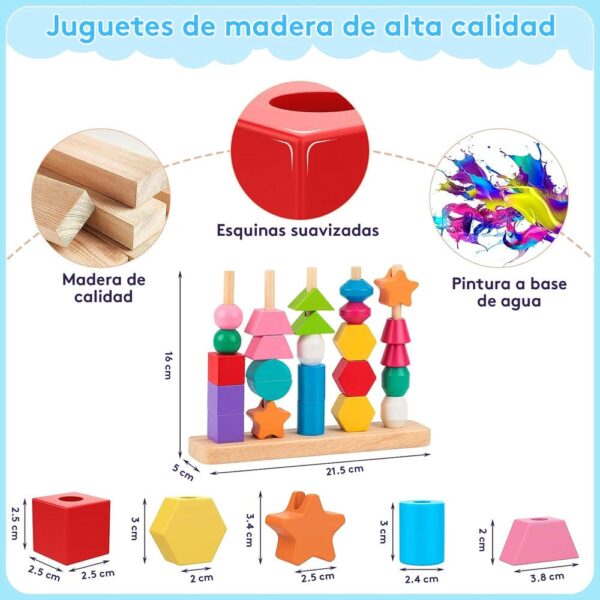 Juego Apilable Montessori Úpale madera