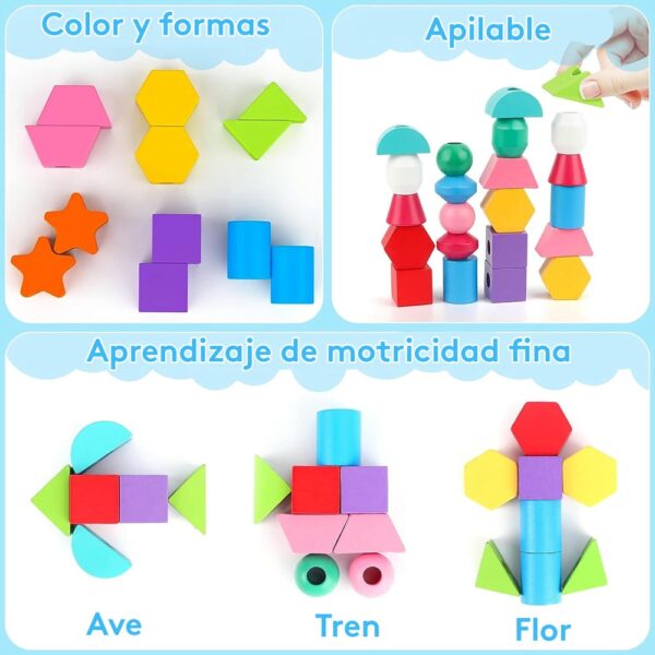 Juego Apilable Montessori Úpale color y formas