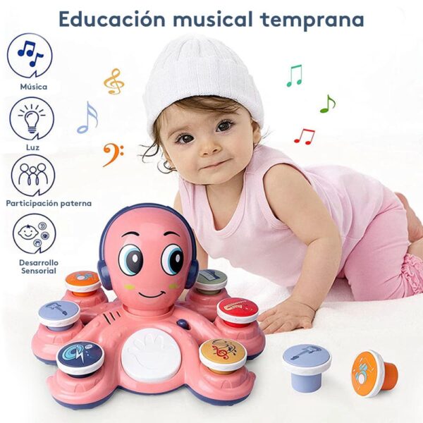Juguete Musical Pulpo DJ Rosa Úpale educación